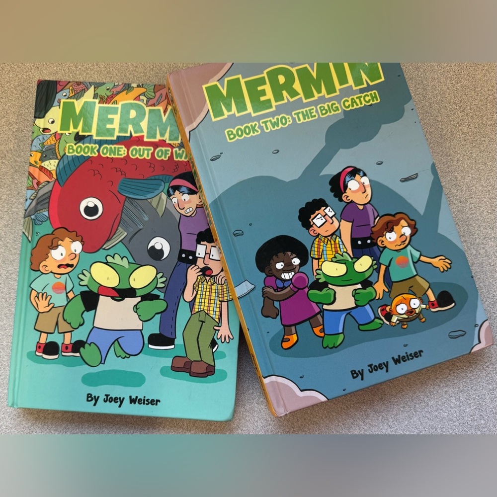 Mermin Book One Two Graphic Novel Set by Author Joey Weiser School Class Preteen